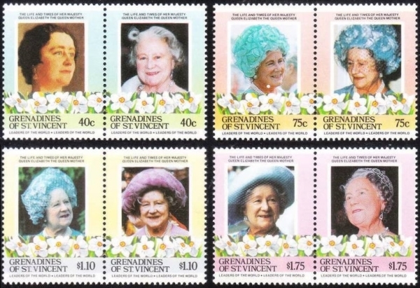 1985 Leaders of the World Life and Time of Queen Elizabeth Stamps 1985 Leaders of the World Life and Times of Queen Elizabeth Stamps